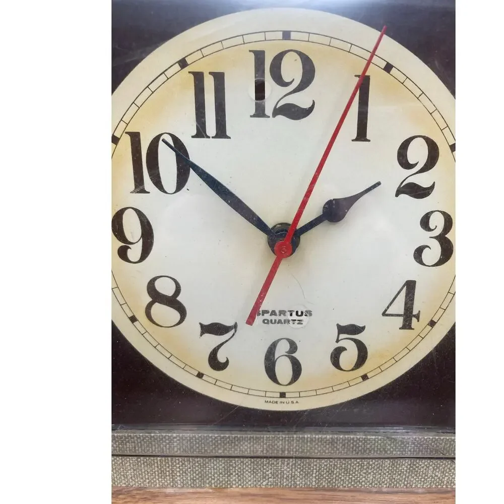 VTG SPARTUS Clock Wall Desk Framed Caprice New old Stock Original Packaging NOS